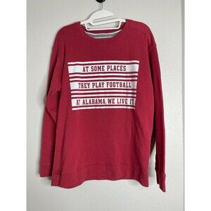 VS PINK Alabama Crimson Tide Sweatshirt S Football Graphic Crewneck Red